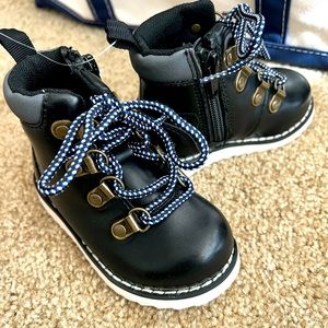 Baby Gap Black High Top Boots with White Sole with Tags. Size 5